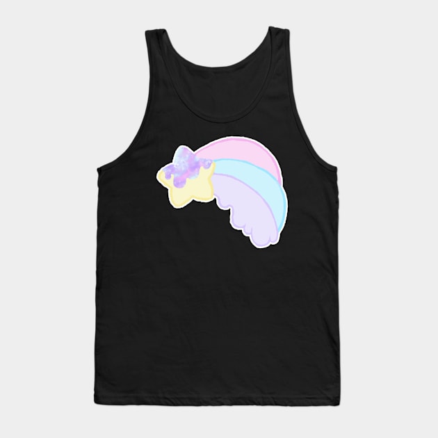 Kawaii Pastel Melty Rainbow Shooting Star Tank Top by BonBonBunny